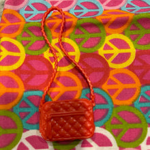 Load image into Gallery viewer, Mattel Barbie Red Mock Quilted Purse with Strap Accessory
