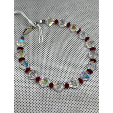 Load image into Gallery viewer, Crystal AB and Red - Handcrafted Austrian Crystal Beads Bracelet Jewelry
