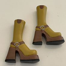 Load image into Gallery viewer, Bratz Boots Footwear Tan High Top Cowgirl Boots Side Buckle Brown Heel
