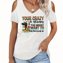 Load image into Gallery viewer, Cow Your Crazy is Showing Check it Design Trendy Iron-on Heat Transfer
