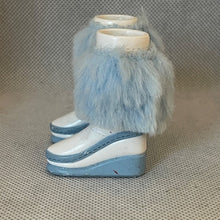 Load image into Gallery viewer, Bratz Footwear Pair Feet Shoes White Boots Light Blue Trim
