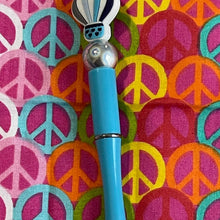 Load image into Gallery viewer, Blue pen with hot air balloon Custom Handmade Beaded Pen
