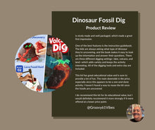 Load image into Gallery viewer, Klever Kits 3-in-1 Dinosaur Fossil Digging Kit STEM Learning Toys with Glow in The Dark Dinosaurs and Sensory Play Sand, DIY Your Own Dinosaur with 5 Color Clay, Gift for Kids Aged 6+ by Jova
