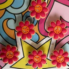 Load image into Gallery viewer, Peace Groovy Flower - Retro 70s Boho Wish for Peace Groovy Hippie Shoe Charm
