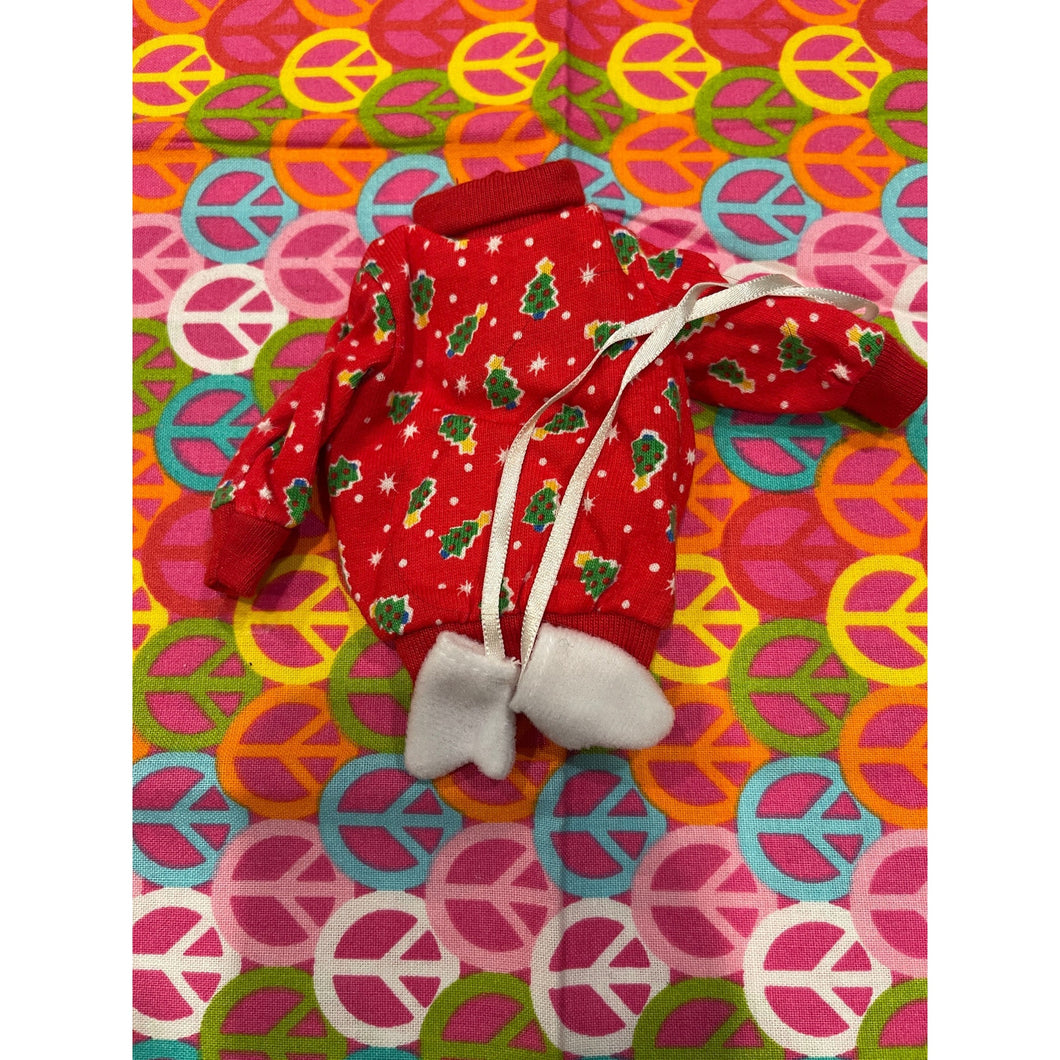 Mattel Barbie Doll Red Christmas Holiday top with White Mitten