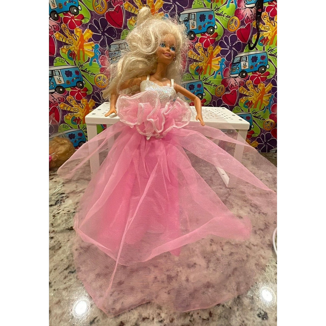 Mattel Barbie Blonde Doll #20 pink tutu dress As Shown