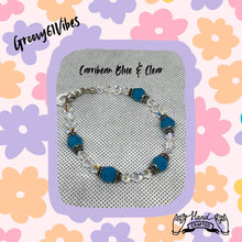 Load image into Gallery viewer, Carribean Blue Rounds - Handcrafted Austrian Crystal Beads Bracelet Jewelry
