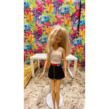 Load image into Gallery viewer, Mattel Barbie Doll #25 White Top, Red Belt, Black Skirt AS SHOWN
