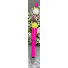 Load image into Gallery viewer, Splash Pink Yellow White Shades of Pink Beaded Pens – Handmade Gifts
