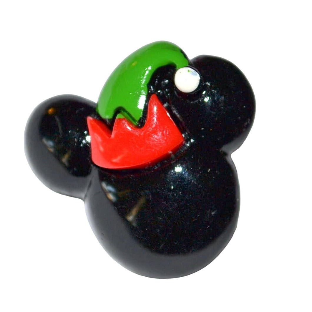 Christmas Mouse Christmas Elf Hat Pin Resin Top Hat Cabochon Coat Pin