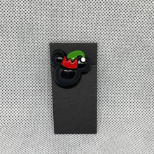 Load image into Gallery viewer, Christmas Mouse Christmas Elf Hat Pin Resin Top Hat Cabochon Coat Pin
