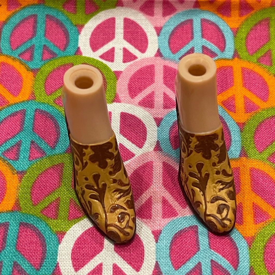 Bratz Footwear Cloe Style It! Brown Floral High Heel Clog Shoes