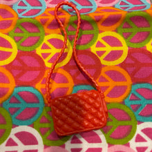 Load image into Gallery viewer, Mattel Barbie Red Mock Quilted Purse with Strap Accessory
