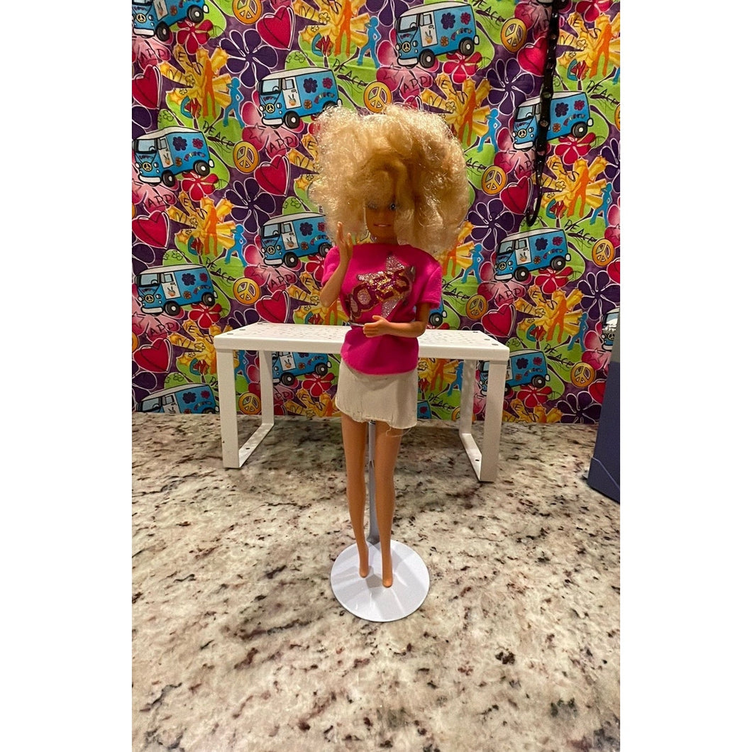 Vintage Mattel Barbie Rockers Doll Rocker Top, White Skirt Wild Hair #27