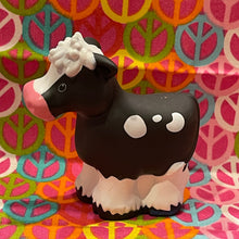 Load image into Gallery viewer, Fisher Price Little People Black White Spotted Cow Pink Nose

