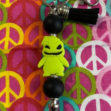 Load image into Gallery viewer, Green nightmare before christmas keychain Custom Handmade Bead Bar About 3" Long
