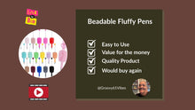 Load image into Gallery viewer, 18 Pcs Fluffy Beadable Ballpoint Pens, Retractable Plush Ball Beaded Pens, 18 Colors Cute Plastic Bead Pen, Funny DIY Black Ink Pens for Office School Writing Gift Supplies
