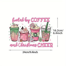 Load image into Gallery viewer, Fashion Graphic Print Fuel by Coffee and Christmas Cheer Design Trendy Canvas Tote Bag
