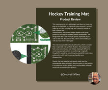 Load image into Gallery viewer, NELOMO Field Hockey Training Mat – 5ft×3ft Artificial Grass Pad | Stickhandling Zones &amp; Realistic Turf for Home Drills – Ideal Gift for Hockey Enthusiasts
