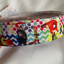Load image into Gallery viewer, Zoo Animals Zoo-u-topia Cartoon 7/8&quot; Ribbon 3 yards for hair bows and crafts
