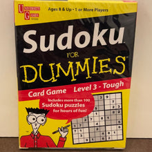 Load image into Gallery viewer, University Games 2006 Sudoku For Dummies Card Game Levels 3 Tough
