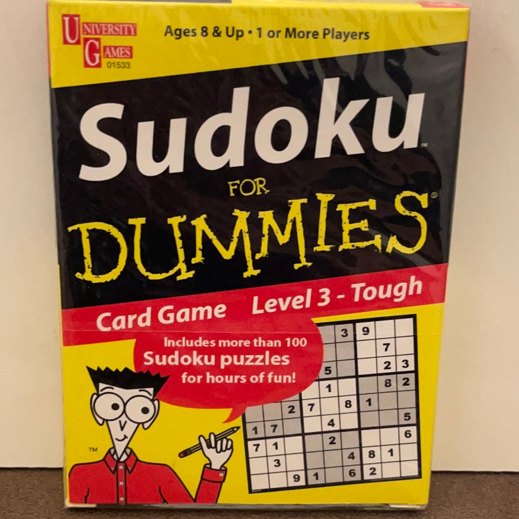 University Games 2006 Sudoku For Dummies Card Game Levels 3 Tough