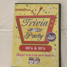 Load image into Gallery viewer, Drew&#39;s Famous Trivia Party 80&#39;s &amp; 90&#39;s DVD Trivia Game
