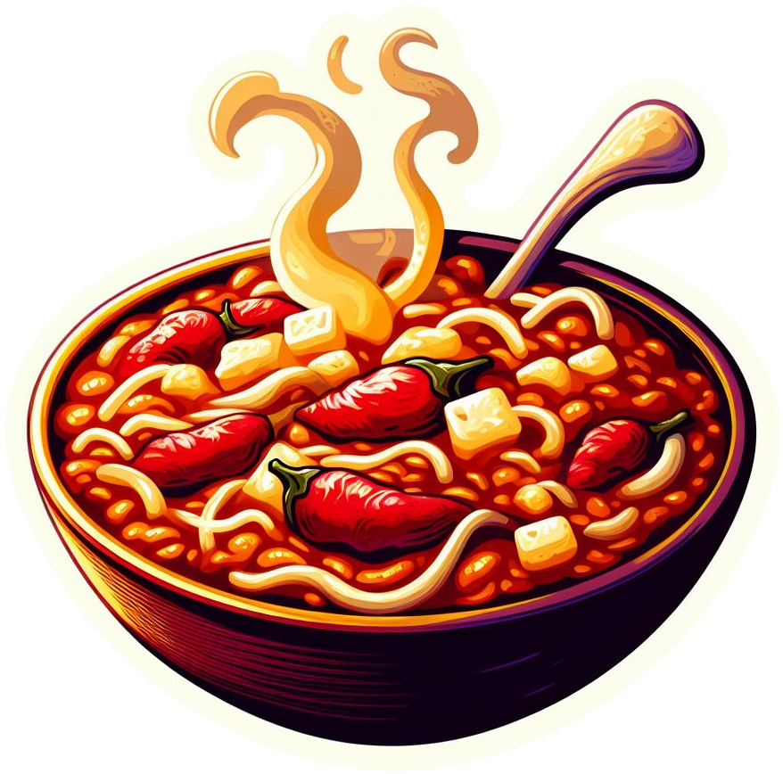 Bubbling Hot Cajun Jambalaya Vinyl Foodie Stickers