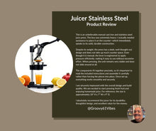 Load image into Gallery viewer, Tada Cast Iron Manual Juicer Press Hand Operated Citrus &amp; Pomegranate Juice Squeezer with Stainless Steel Components, Heavy Duty Countertop
