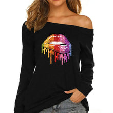 Load image into Gallery viewer, Rainbow Lips Color Dripping Design Trendy Iron-on Heat Transfer
