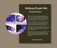Load image into Gallery viewer, Ghouse 32.3''X32.3'' Mahjong Mat Non-Slip Noise Reduction Mahjong Mats Waterproof Mahjong Table Cloth Rubber Game Pad with 1 Carrying Bag for Mahjong,Poker,Card, Board, Dominoes(Purple)
