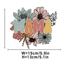 Load image into Gallery viewer, Mama Floral Design Trendy Iron-on Heat Transfer
