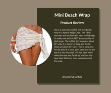 Load image into Gallery viewer, ZAFUL Womens Crochet Cover Up Mini Skirts Knit Fishnet See Through Tie Side Beach Wrap Bathing Suit Coverups(1-Apricot, F)
