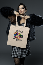 Load image into Gallery viewer, Fashion Graphic Print My Personality Depends on Me Design Trendy Canvas Tote Bag

