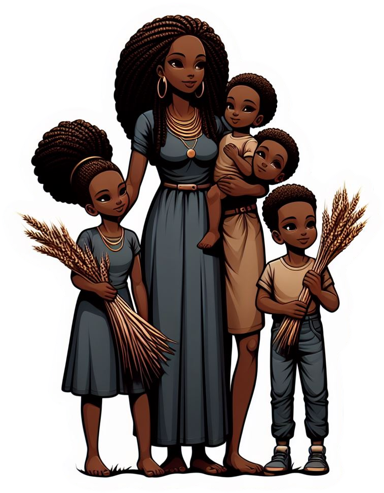 Mother's Day African American Family Mom Vinyl Sticker