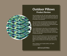 Load image into Gallery viewer, Localive Outdoor Dining Chair Cushion Pad 20"x20" 4Pcs- Tie Straps for Secure Fit, Water-Resistant, UV Resistant, Recycled PFAS-Free Fabric, 3-Year Fabric Warranty, Tropical Leaf
