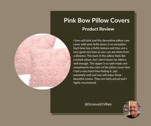 Load image into Gallery viewer, YDBDAT Coquette Bow Throw Pillow Covers Pink Set of 2 Soft Preppy Stuff Plush Faux Fur Bowknot Pillow Case for Sofa Room Christmas Decor Pink

