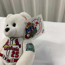 Load image into Gallery viewer, MLB McGwire #25 All Star Game 1999 White Cardinals 8&quot; Bean Bear Plush Toy (Pre-owned)
