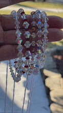 Load and play video in Gallery viewer, Crystal AB and Red - Handcrafted Austrian Crystal Beads Bracelet Jewelry
