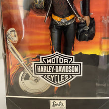 Load and play video in Gallery viewer, Mattel Harley Davidson Motorcycles Barbie AA Doll Black Hair #29208 Collector Edition
