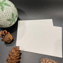 Load image into Gallery viewer, Evergreen Pine Trees Embossed Holiday Cards, White Holiday Cards Set, Handmade Elegant Greeting Cards, Textured Stationery, Minimalist
