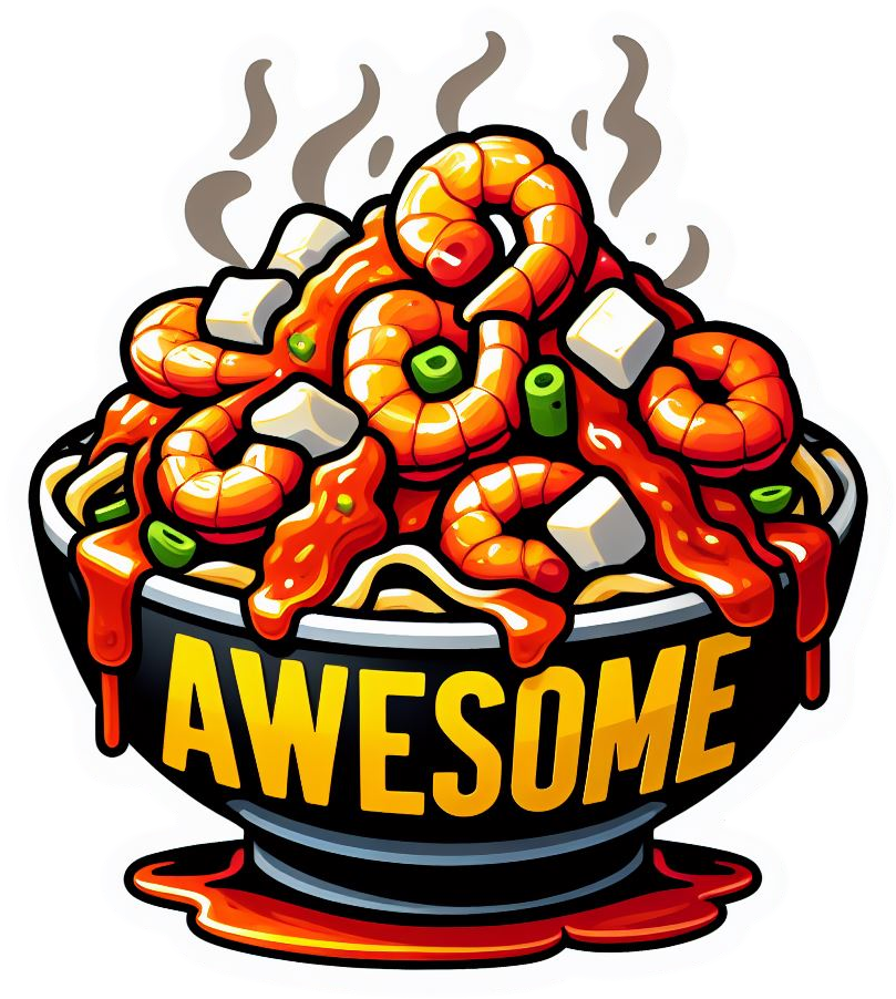 Awesome Cajun Shrimp Creole Vinyl Foodie Stickers