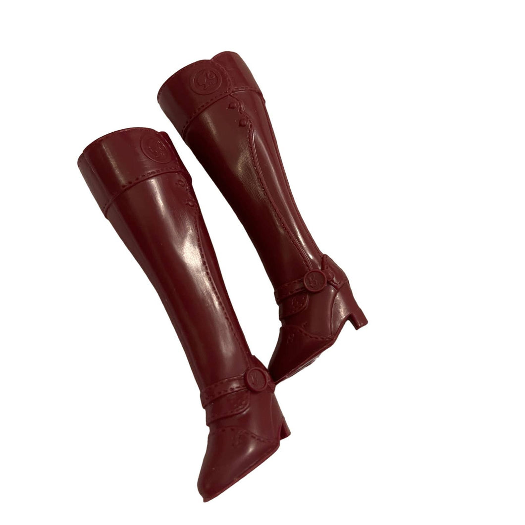My Scene Burgundy Tall Boots Open BacK (Pre-owned)