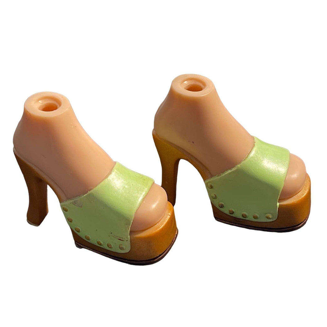 MGA Bratz Doll Lime Green Platform Sandals Shoes (Pre-owned)