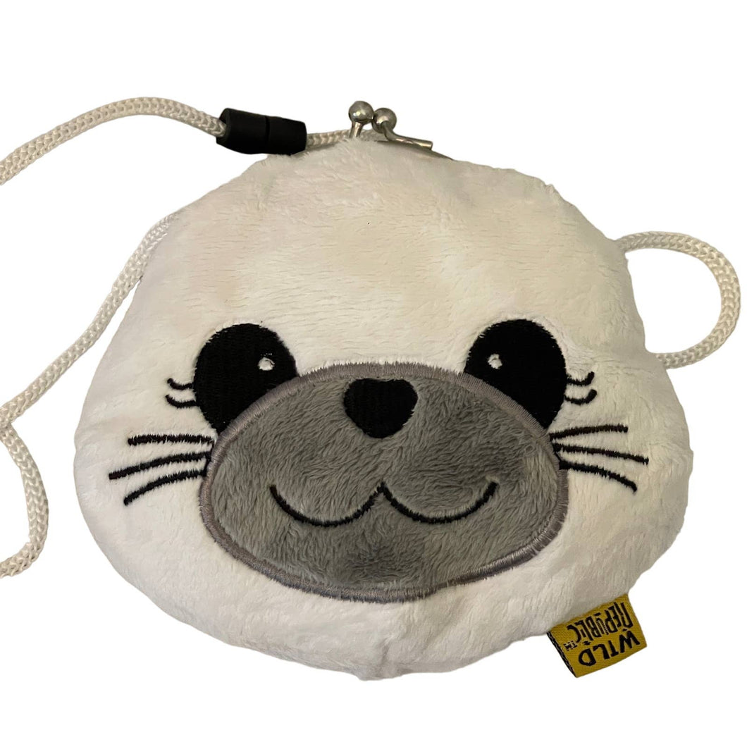 Wild Republic White Animal Face Soft Kds Purse Plush (Pre-owned)