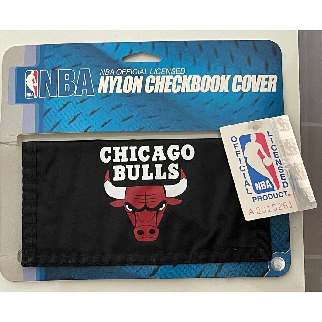 NBA Chicago Bulls Black Checkbook Cover Velcro