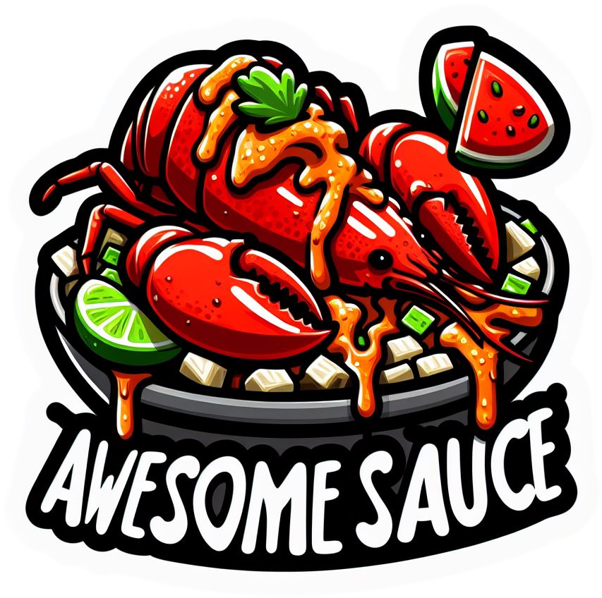 Lobster Creole With Awesome Sauce Vinyl Foodie Stickers