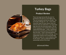 Load image into Gallery viewer, FLRBAGSTO 5 Gallon Turkey Bags, 19" x 23.5", Food Safe Nylon Bags for Oven, Freezer and Garden Havesting, Smell Proof, Heat-Resistant, 100 Count
