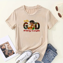 Load image into Gallery viewer, With God All Things Are Possible Design Trendy Iron-on Heat Transfer
