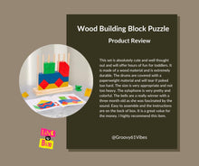 Load image into Gallery viewer, Montessori Wooden Stacking Puzzle Toy Educational Brain Teaser 3 Years Old + Colorful Rainbow Triangle Blocks
